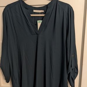 Split neck blouse